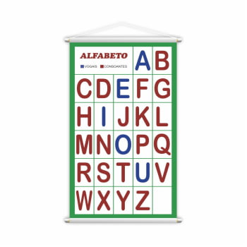 Banner Letras do Alfabeto e Vogais Língua Portuguesa Pedagógico Escolar