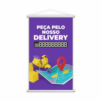 Banner Peça Pelo Nosso Delivery Entregas Contato