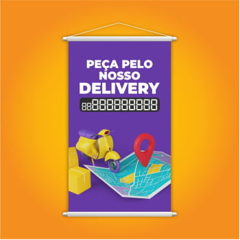 Banner Peça Pelo Nosso Delivery Entregas Contato