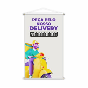 Banner Peça Pelo Nosso Delivery Tele Entregas