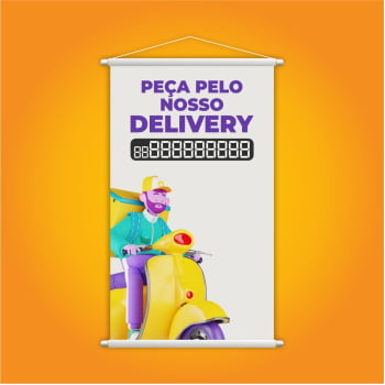 Banner Peça Pelo Nosso Delivery Tele Entregas