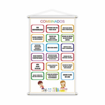 Banner Combinados Regrinhas Organização Escolar Aprendizado Pedagógico