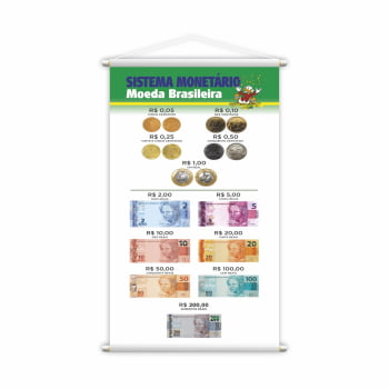 Banner Pedagógico Sistema Monetário Brasileiro Dinheiro