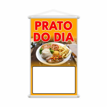 Banner Prato do Dia Restaurante com Preço Fundo Branco 