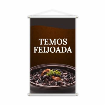 Banner Temos Feijoada Restaurante Comida Lona