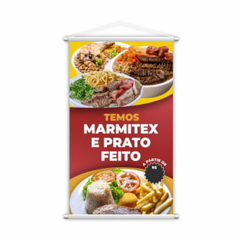 Banner Temos Marmitex e Prato Feito Restaurante