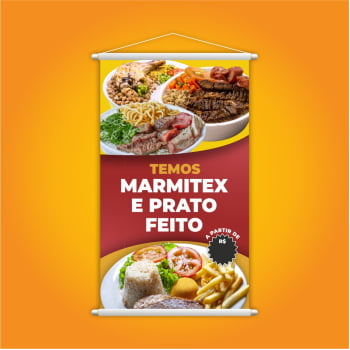 Banner Temos Marmitex e Prato Feito Restaurante