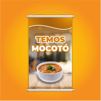 Banner Temos Mocotó Comida de Restaurante Lona