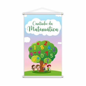 Cantinho da Matemática com Números e Operações Banner Pedagógico