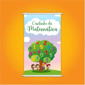 Cantinho da Matemática com Números e Operações Banner Pedagógico