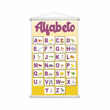 Kit 4 Banners Pedagógicos - Alfabetos, Números, Calendário