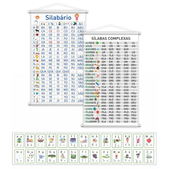Kit Banners Silabário Simples + Complexo + Faixa Alfabeto