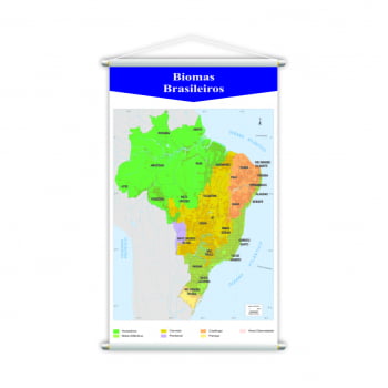 Mapa Brasil + Bandeiras + Biomas Kit 3 Banners