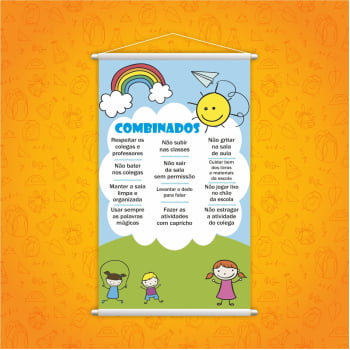 Banner Combinadinhos Regrinhas Infantil Pedagógico Escolar