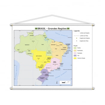 Banner Mapa Escolar Grandes Regiões Geografia 
