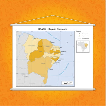 Banner Mapa Escolar Região Nordeste Geografia