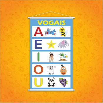 Banner Pedagógico Escolar Imagens Vogais