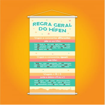 Regra Geral do Hífen Escrita Língua Portuguesa Banner Escolar Pedagógico