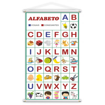 Silabário + Leitura + Alfabeto Vogais Kit 3 Banners