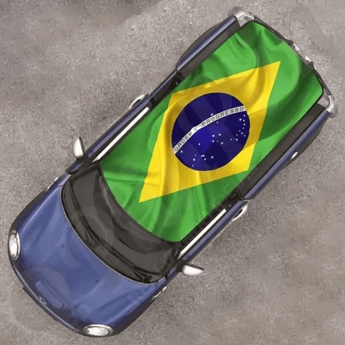 Adesivo Teto Bandeira Brasil Tradicional 190x110cm
