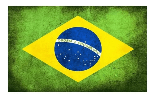 Adesivo Teto Bandeira Brasil Envelhecida 190x110cm