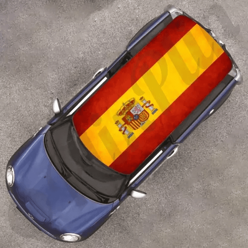 Adesivo Teto Bandeira Espanha Envelhecida 190x110cm