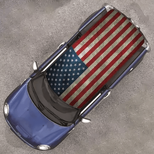 Adesivo Teto Bandeira Estados Unidos da América EUA Envelhecida 190x110cm