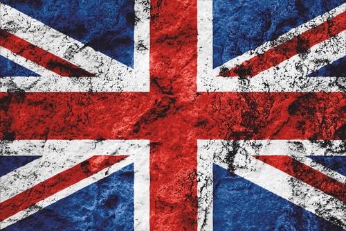 Adesivo Teto Bandeira Inglaterra Reino Unido Grã-bretanha Envelhecida 190x110cm