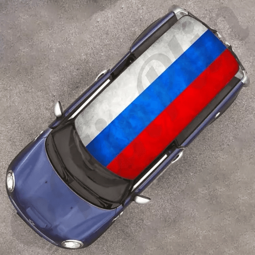 Adesivo Teto Bandeira Rússia Envelhecida 190x110cm