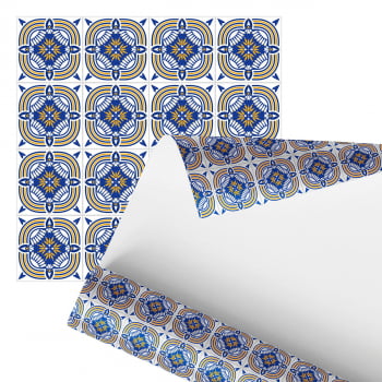 Papel De Parede Adesivo Azulejo Mandala Cozinha 2,80m 