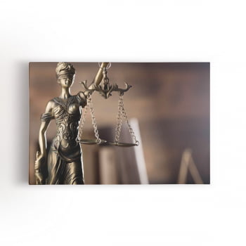 Balança Justiça Deusa Têmis Direito Quadro Canvas 