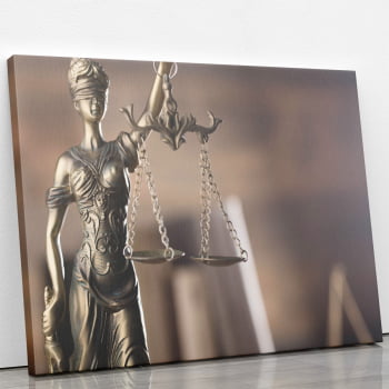 Balança Justiça Deusa Têmis Direito Quadro Canvas 