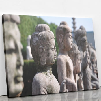 Buda Estátuas Fotografia Paisagem Quadro Canvas