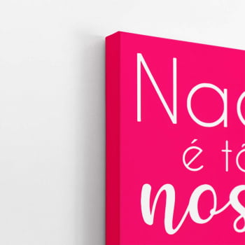 Nossos Sonhos Frase Rosa Decorativo Quadro Canvas