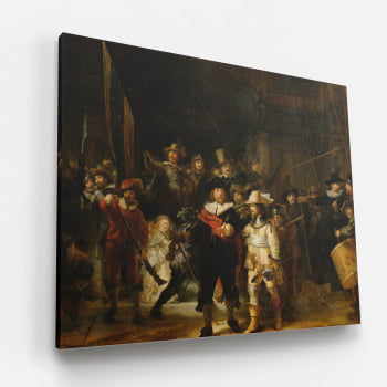 Quadro A Ronda Noturna Rembrandt van Rijn Canvas Látex
