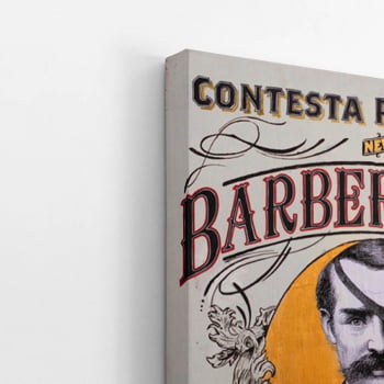 Quadro Barbearia Barber Shop Vintage Retro Canvas