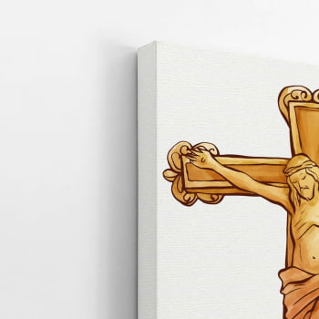 Quadro Desenho Jesus Cristo Crucificado Canvas 