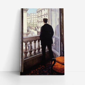 Quadro Gustave Caillebotte Homem Jovem Sua Janela Canvas Látex