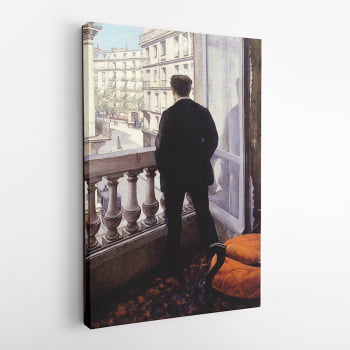 Quadro Gustave Caillebotte Homem Jovem Sua Janela Canvas Látex