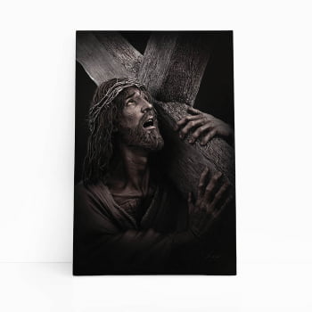 Quadro Jesus Cristo Carregando a Cruz Canvas
