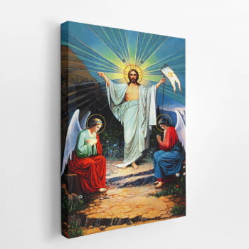 Quadro Jesus Cristo com os Anjos Arte Canvas