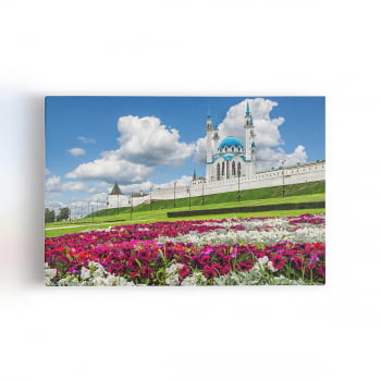 Quadro Kazan Kremlin Canteiro de Flores Canvas