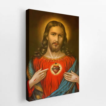 Quadro Sagrado Coração de Jesus Cristo Canvas