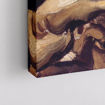 Quadro Van Gogh Caveira com Cigarro Aceso Canvas Látex