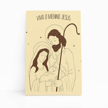 Quadro Viva o Menino Jesus Cristo Desenho Canvas