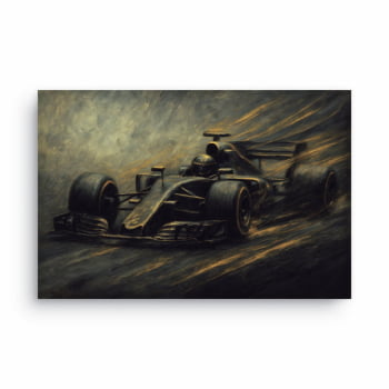 Quadro Decorativo Canvas Carro De Corrida Piloto