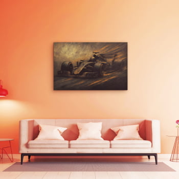 Quadro Decorativo Canvas Carro De Corrida Piloto
