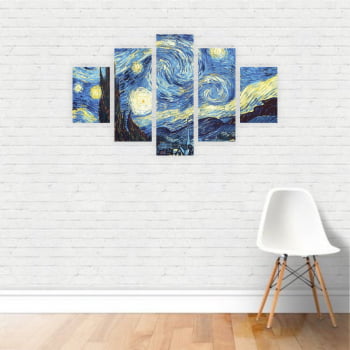 Quadro Canvas Decorativo Van Gogh Noite Estrelada Starry Night