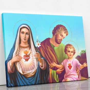 Sagrada Família Jesus Cristo Católico Quadro Canvas