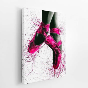 Sapatilha Bailarina Ballet Arte Quadro Canvas